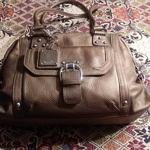 💢FINAL💢👜 Gold leather satchel bag👜